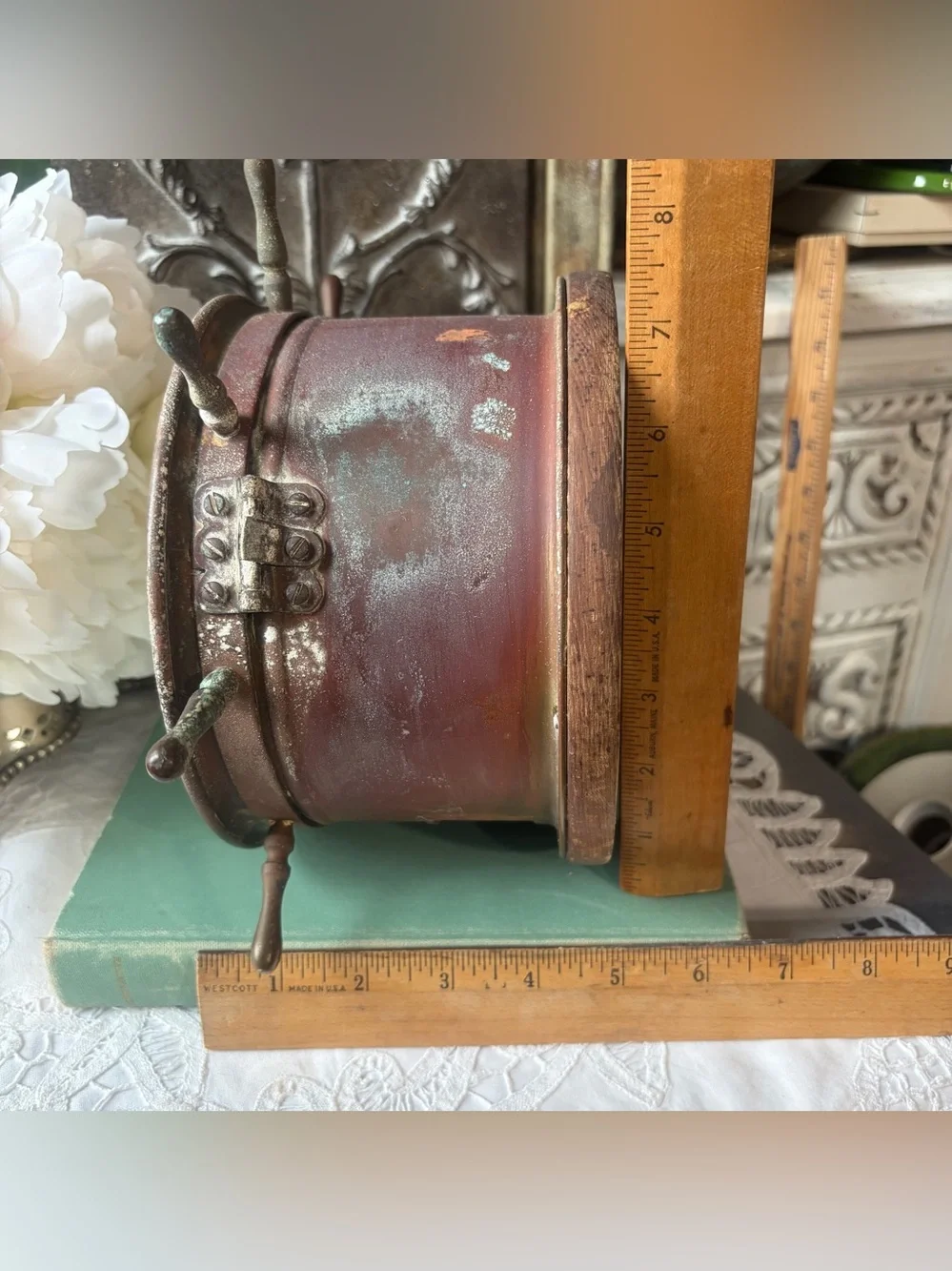 Seth Thomas Nautical brass ships wheel bell clock parts repair